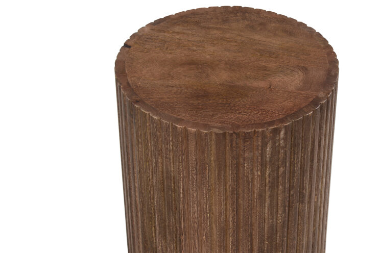 Table d'appoint "Victor" en bois de manguier brun clair - Image 4