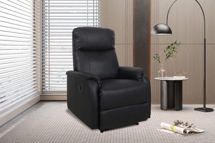 Relax 'Tokio' réglable manuellement en PU noir