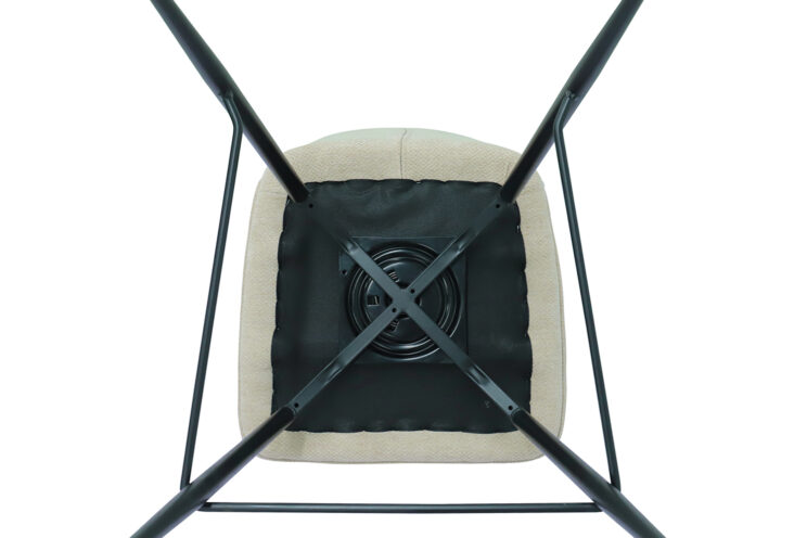 Chaise de bar "Lara" pivotante en tissu - Image 10