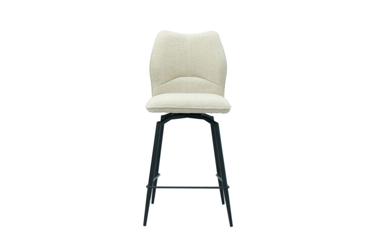 Chaise de bar "Lara" pivotante en tissu - Image 4