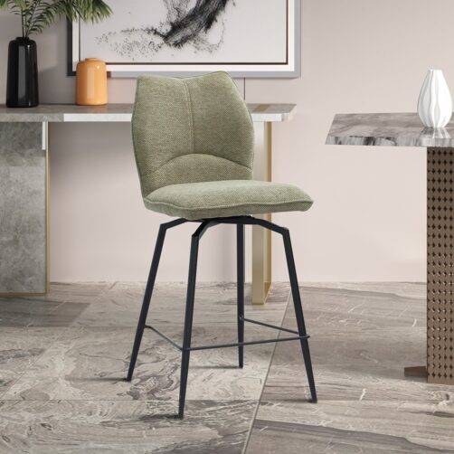 Chaise de bar "Lara" pivotante en tissu