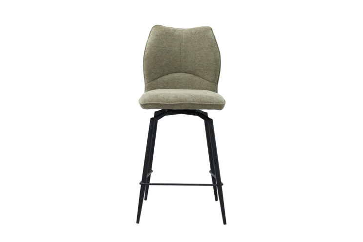 Chaise de bar "Lara" pivotante en tissu - Image 4