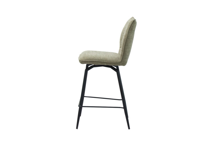 Chaise de bar "Lara" pivotante en tissu - Image 5