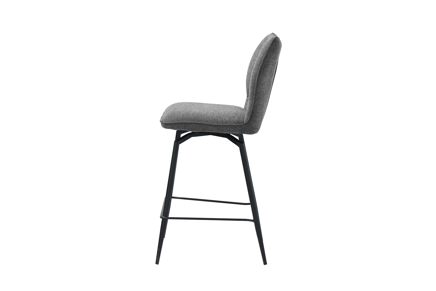Chaise de bar "Lara" pivotante en tissu - Image 5
