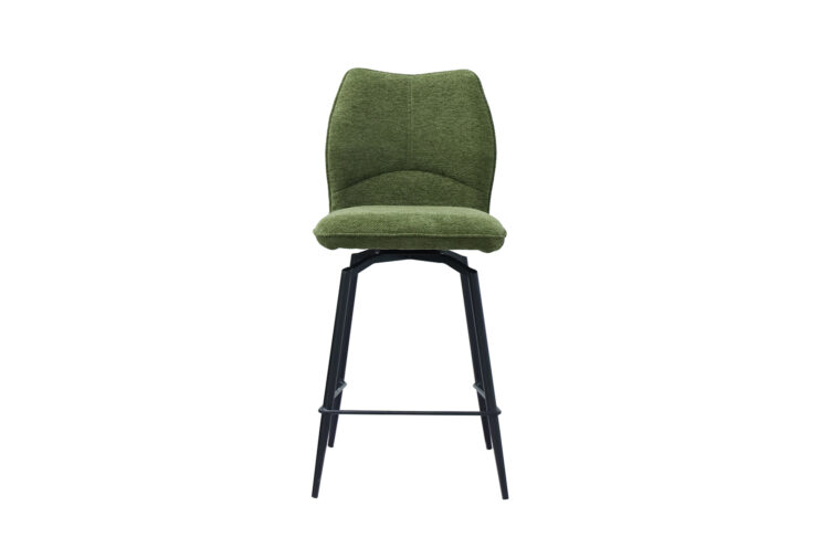 Chaise de bar "Lara" pivotante en tissu - Image 4