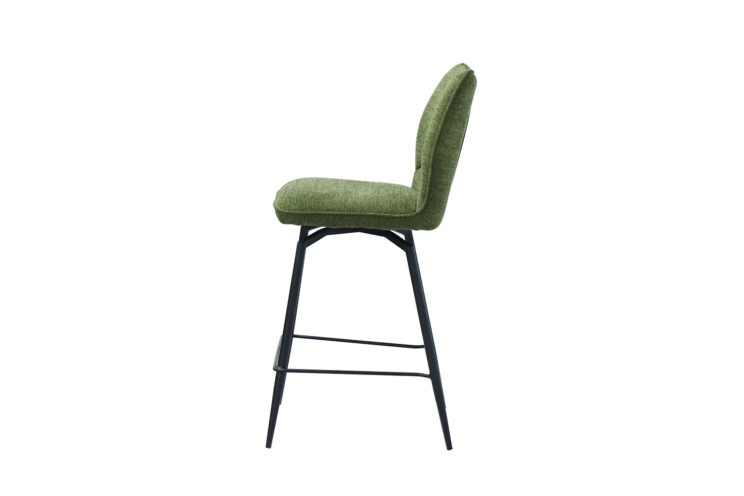 Chaise de bar "Lara" pivotante en tissu - Image 5