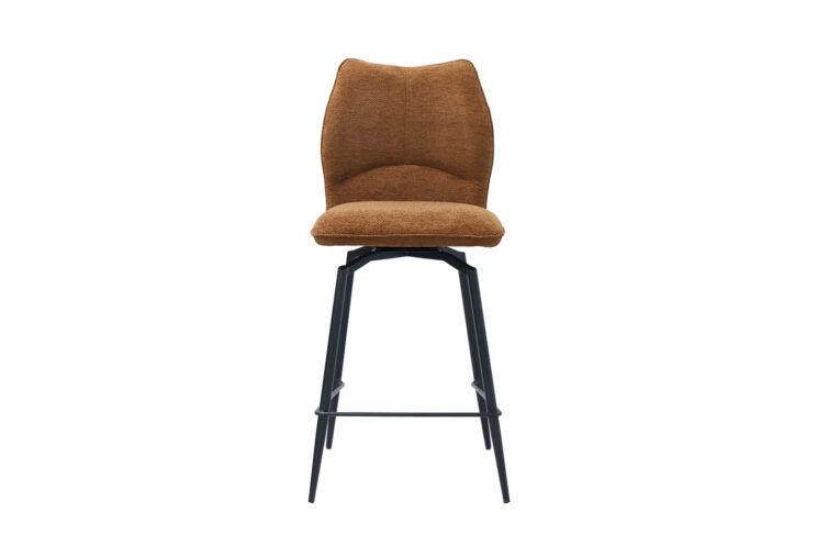 Chaise de bar "Lara" pivotante en tissu - Image 4