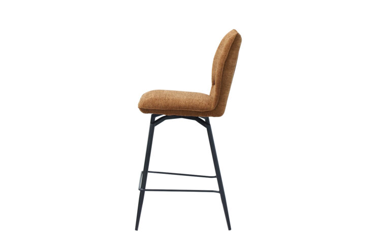 Chaise de bar "Lara" pivotante en tissu - Image 5