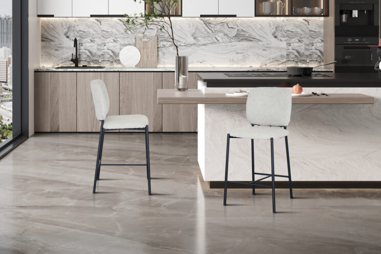 Chaise de bar en tissu " Sophia" - Image 2