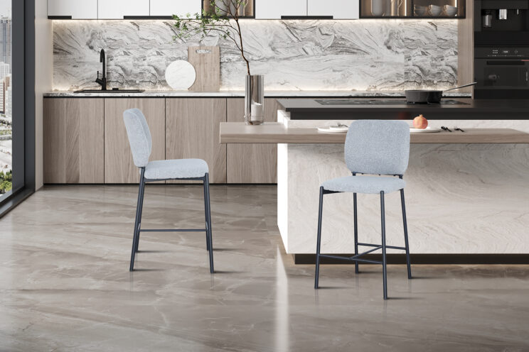 Chaise de bar en tissu " Sophia" - Image 2