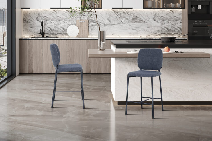 Chaise de bar en tissu " Sophia" - Image 2