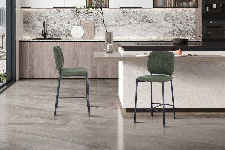Chaise de bar en tissu " Sophia" - Image 2