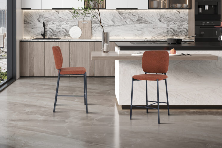 Chaise de bar en tissu " Sophia" - Image 2