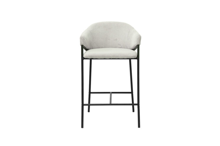 Chaise de bar en velours côtelé "Hugo" - Image 3