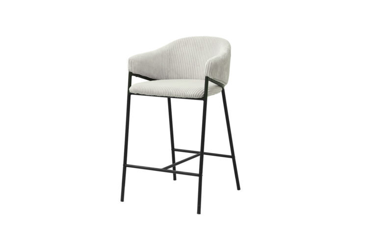 Chaise de bar en velours côtelé "Hugo" - Image 4