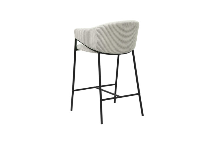 Chaise de bar en velours côtelé "Hugo" - Image 6