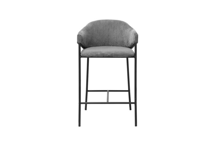 Chaise de bar en velours côtelé "Hugo" - Image 3