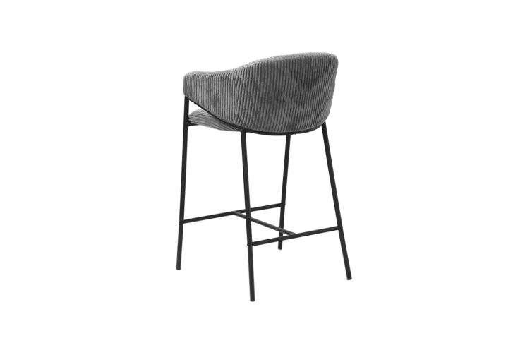 Chaise de bar en velours côtelé "Hugo" - Image 6