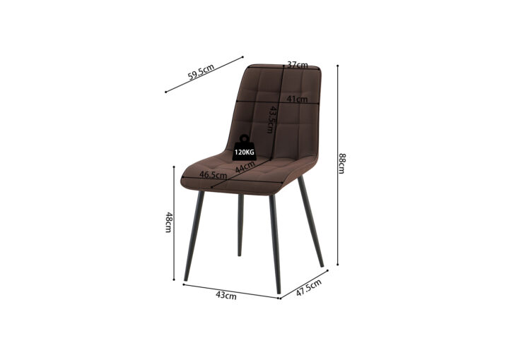 Set de 4 chaises en PU "Furas" - Image 9