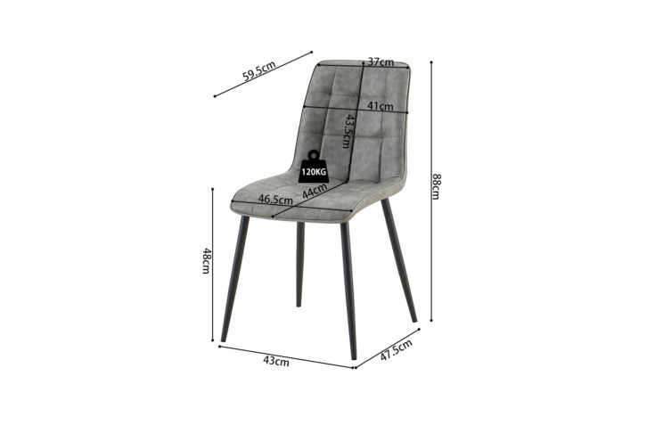 Set de 4 chaises en PU "Furas" - Image 9