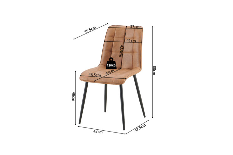 Set de 4 chaises en PU "Furas" - Image 9