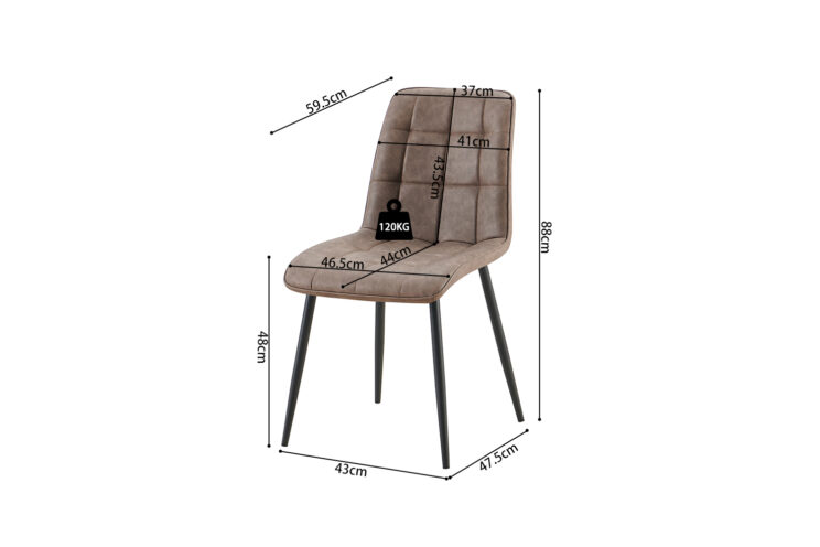 Set de 4 chaises en PU "Furas" - Image 9
