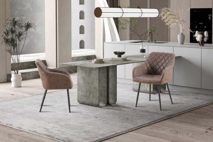 Chaise en microfibre "Peron" - Image 2