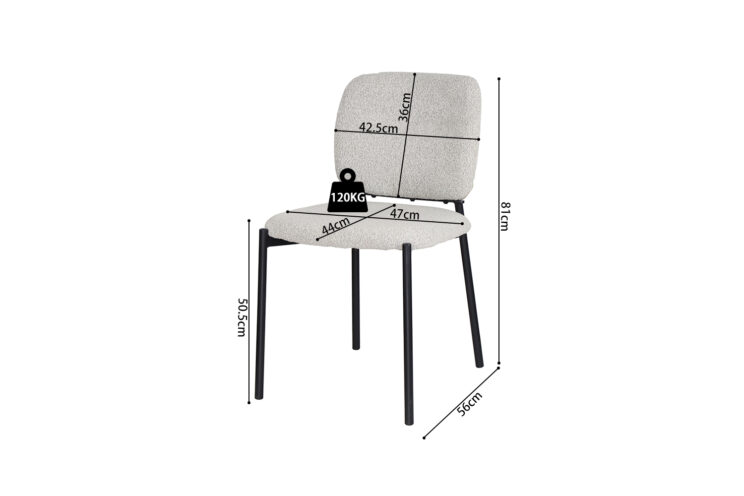 Chaise en tissu "Sophia" - Image 12