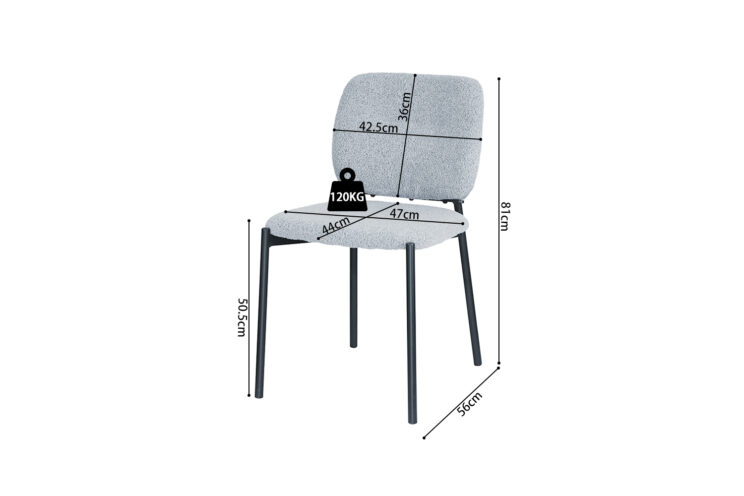 Chaise en tissu "Sophia" - Image 12