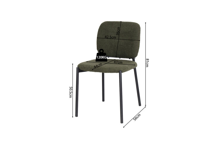 Chaise en tissu "Sophia" - Image 12