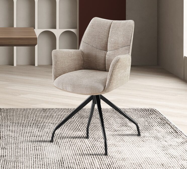 Chaise en tissu pivotante "Lamor"
