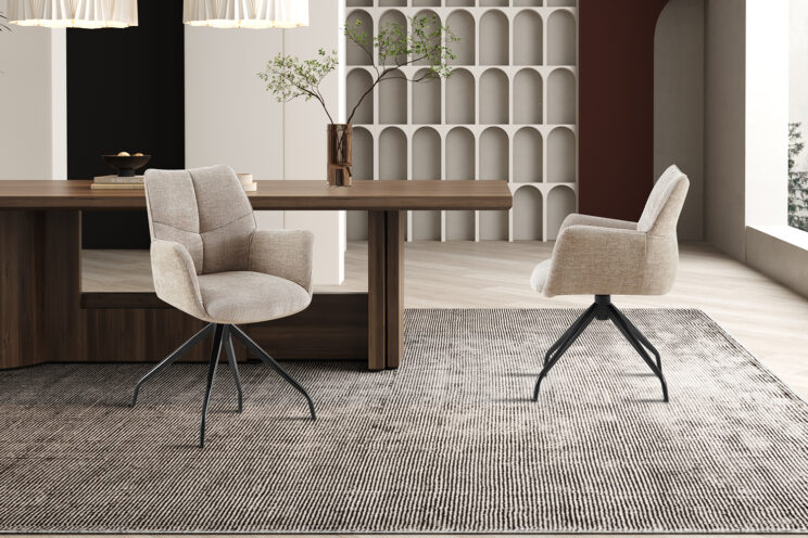 Chaise en tissu pivotante "Lamor" - Image 2