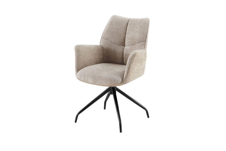Chaise en tissu pivotante "Lamor" - Image 4