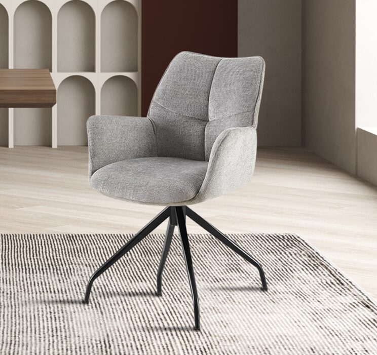 Chaise en tissu pivotante "Lamor"