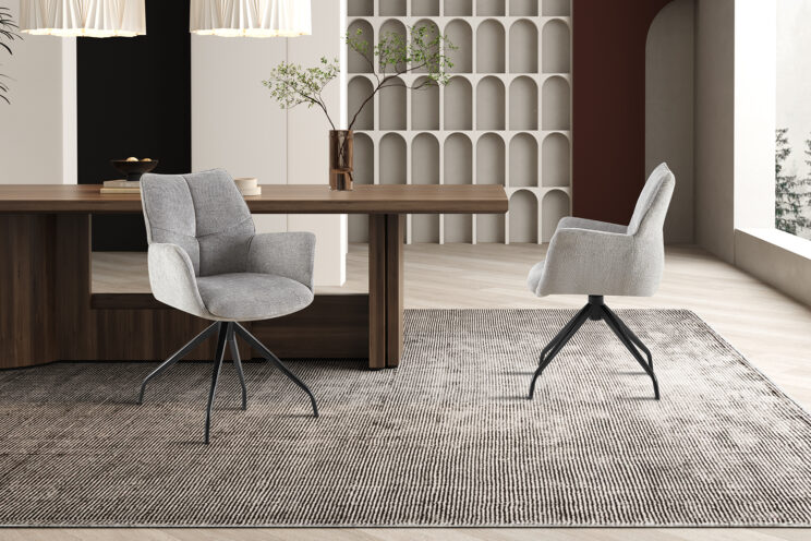 Chaise en tissu pivotante "Lamor" - Image 2