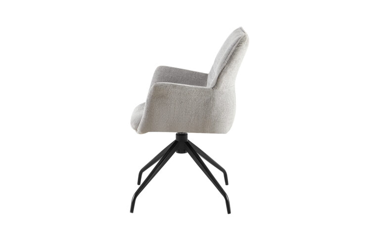 Chaise en tissu pivotante "Lamor" - Image 5