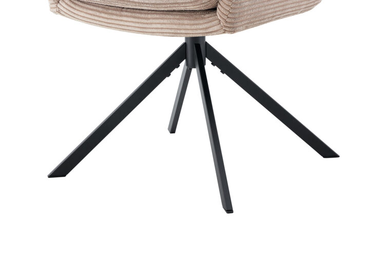 Chaise en velours côtelé pivotante "Luna" - Image 9