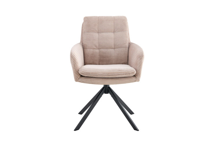 Chaise en velours côtelé pivotante "Luna" - Image 3