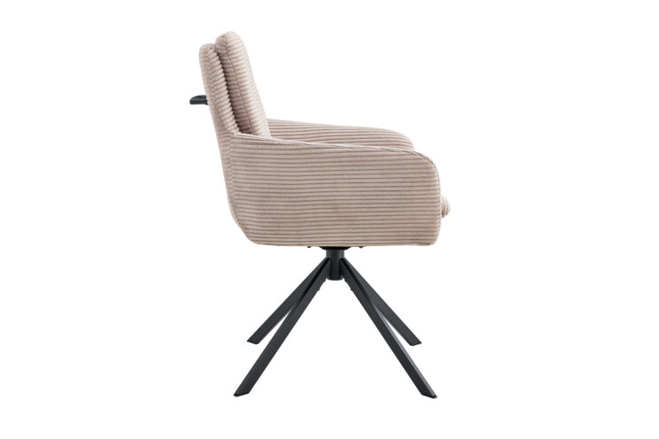Chaise en velours côtelé pivotante "Luna" - Image 5