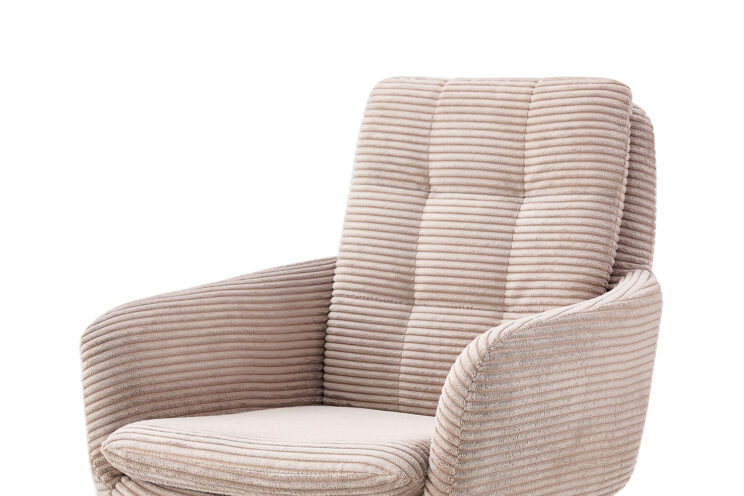 Chaise en velours côtelé pivotante "Luna" - Image 8