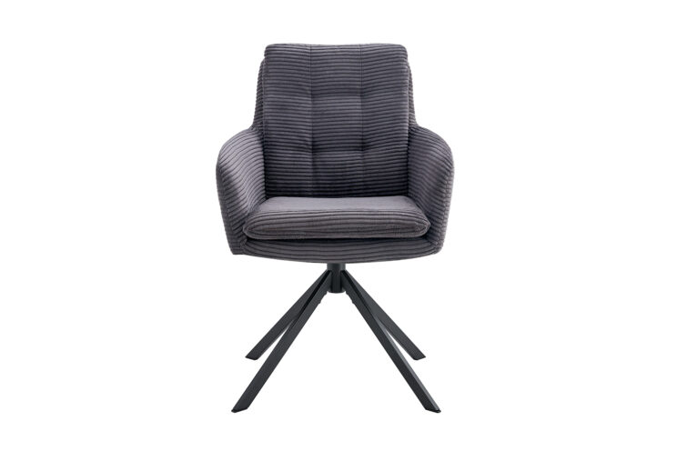 Chaise en velours côtelé pivotante "Luna" - Image 3