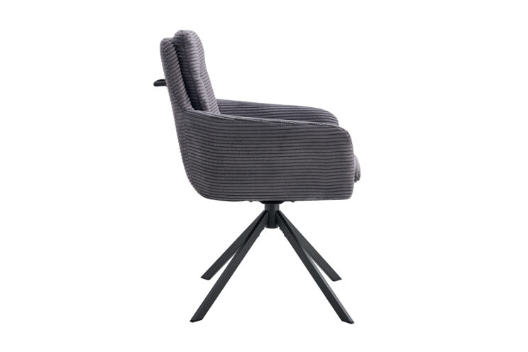 Chaise en velours côtelé pivotante "Luna" - Image 5