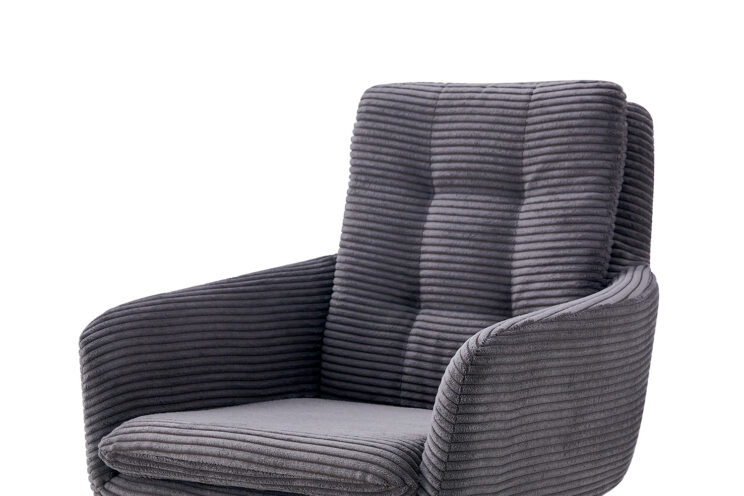 Chaise en velours côtelé pivotante "Luna" - Image 8