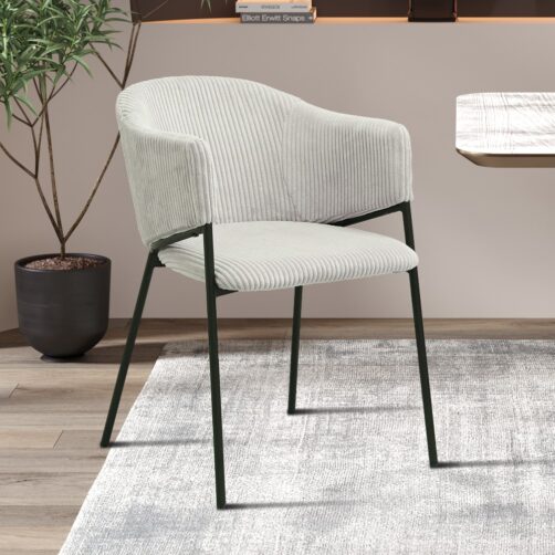 Chaise en velours côtelé "Hugo"