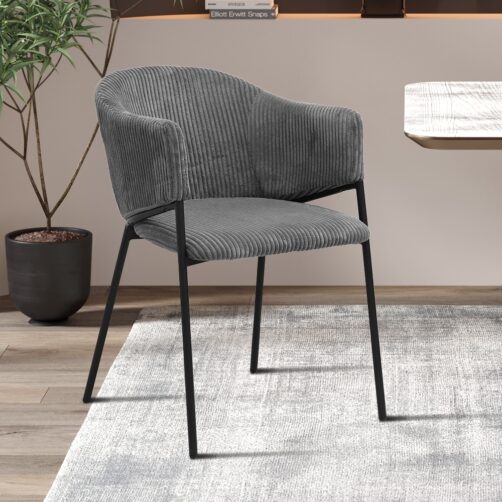 Chaise en velours côtelé "Hugo"