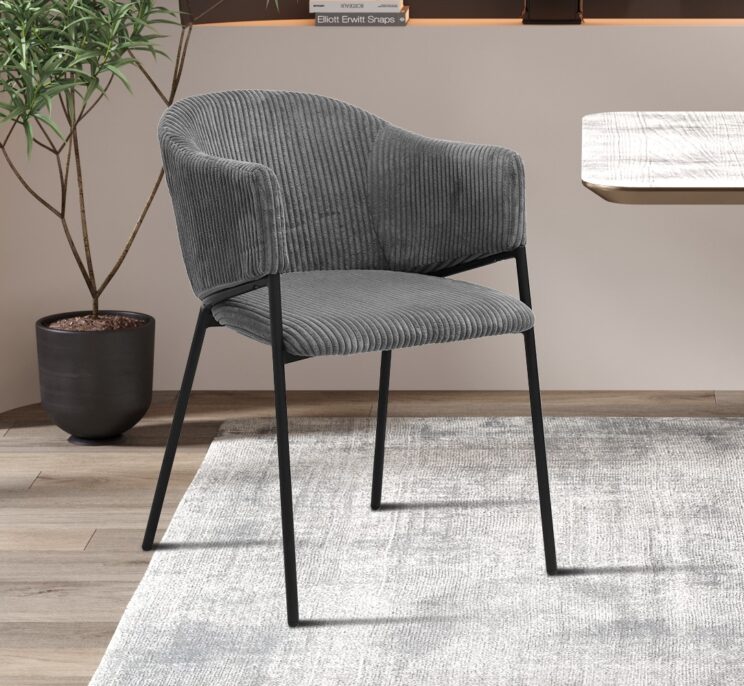 Chaise en velours côtelé "Hugo"