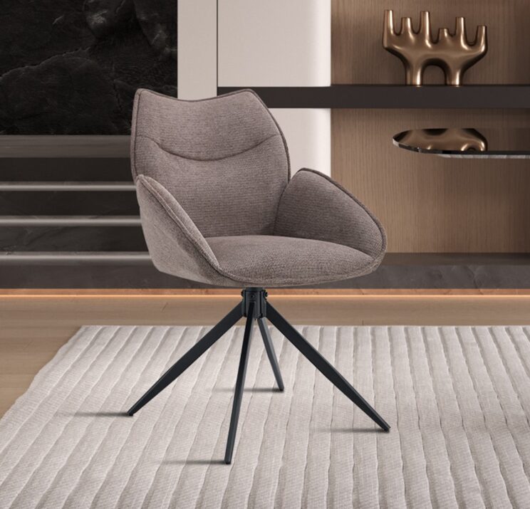 Chaise en tissu pivotante "Mahi"