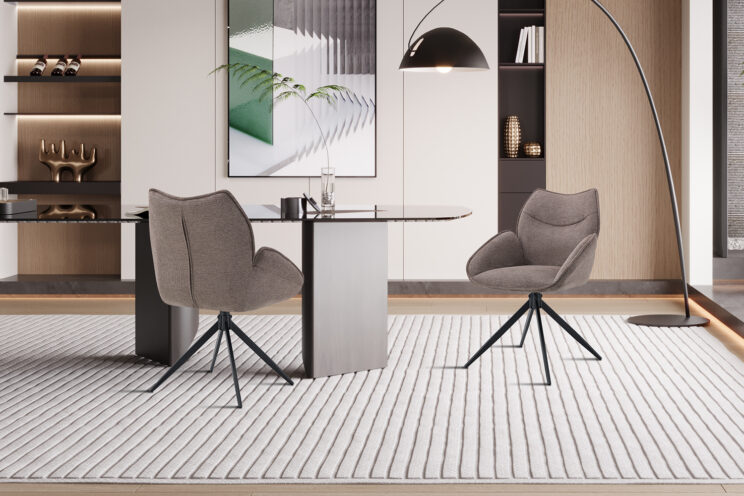 Chaise en tissu pivotante "Mahi" - Image 2