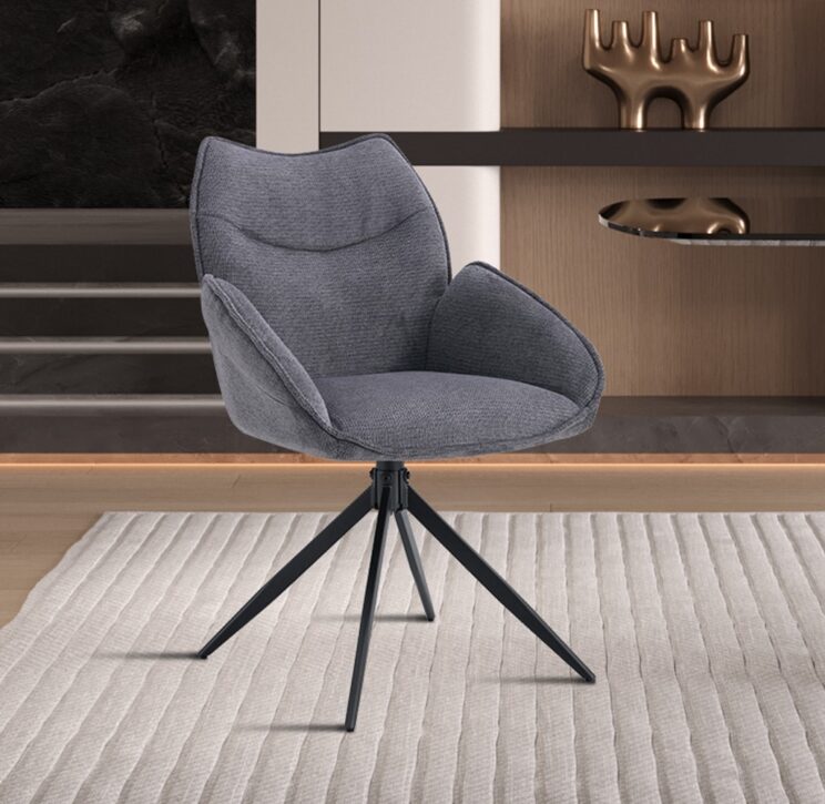Chaise en tissu pivotante "Mahi"