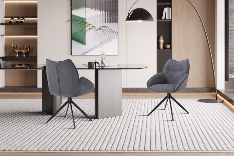 Chaise en tissu pivotante "Mahi" - Image 2
